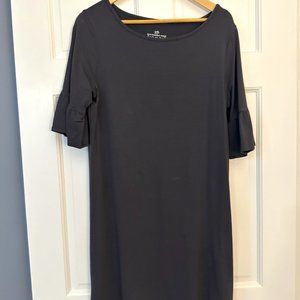 Southern Tide navy and gray striped flutter sleeve dress Size M